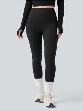 Halara UltraSculpt™ Extra Heat High Waisted Tummy Control Leggings LARGE NWOT